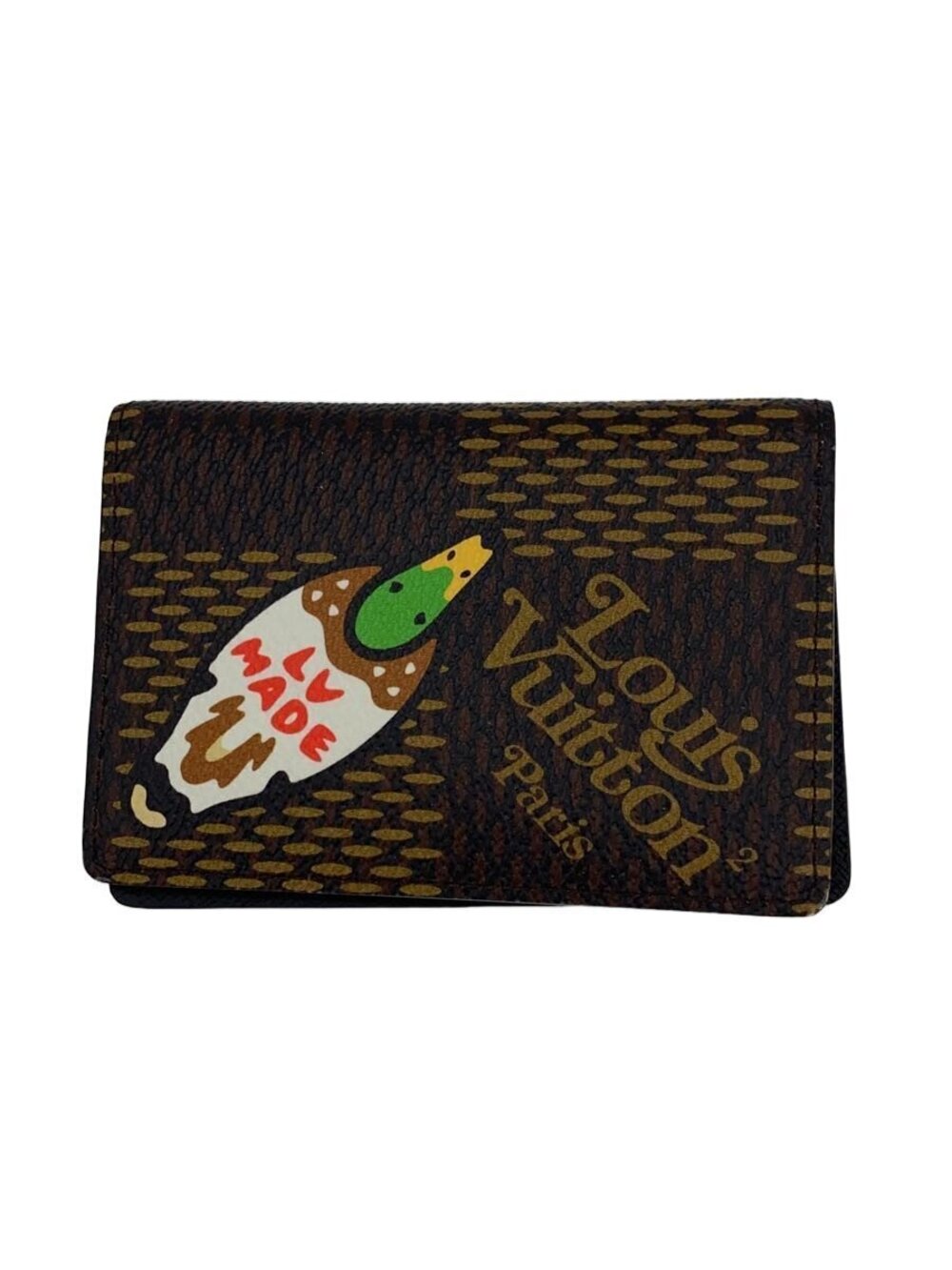 LOUIS VUITTON Organizer de Poche NIGO Cowhide Brown All over